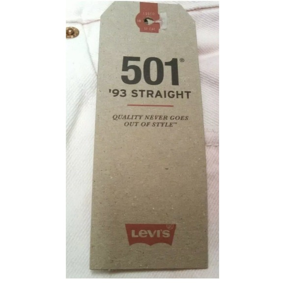 Levis 501 Straight Y2K White Tie Dye Hip Hop Jeans Mens 30x34 New Fast Ship - Picture 4 of 15